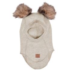Mikk-Line Balaclava - Ull - Melange Offwhite m. Tofs - Mikk-Line - 62/68 - Balaklava - Singel
