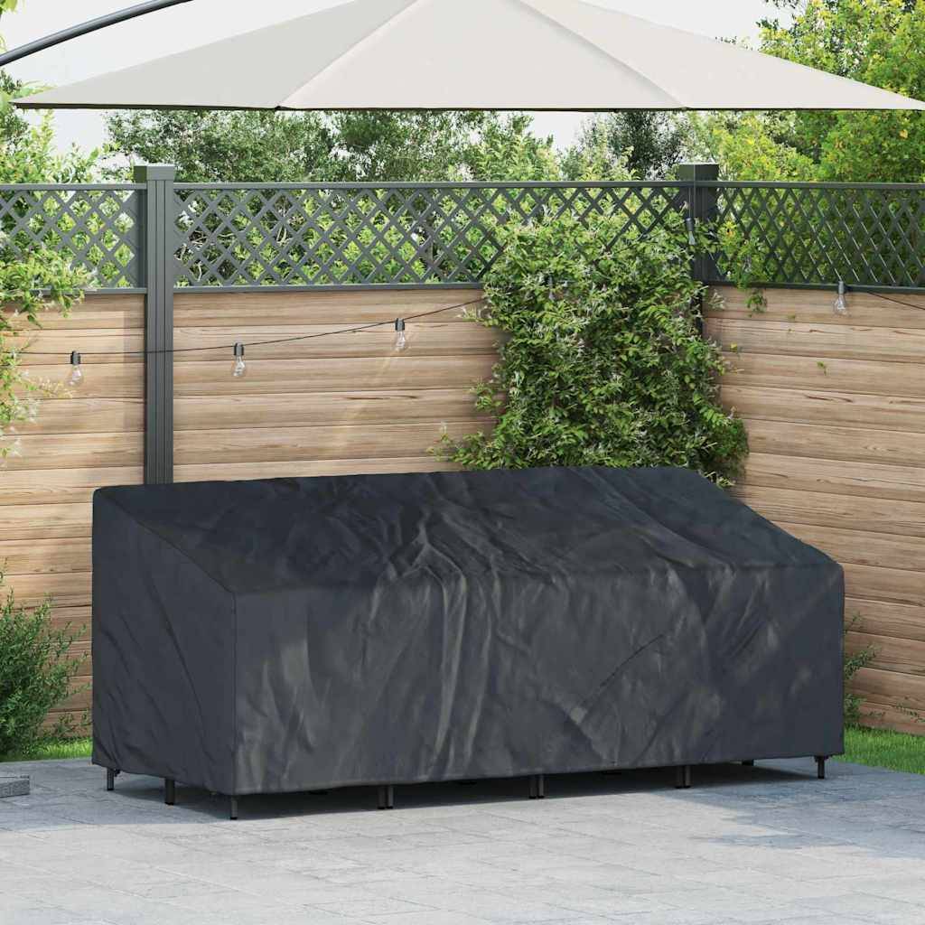 vidaXL Trädgårdsbänkskydd Svart 220 x 100 x 89 cm 210D Oxford Tyg