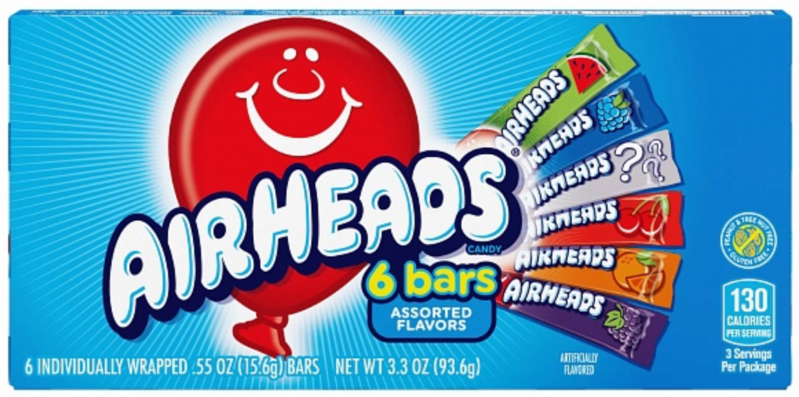 Airheads - 6 Bars Assorted