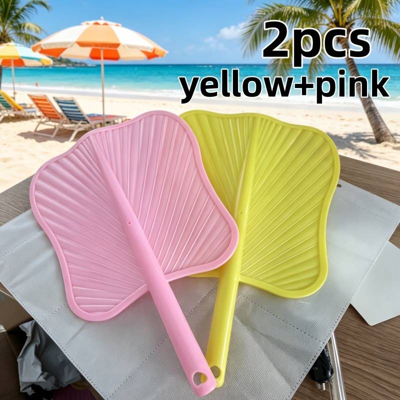 2pcs Summer Cool And Cool Puff Fan Banana Large Portable Hand Cranked Fan Creative Fan