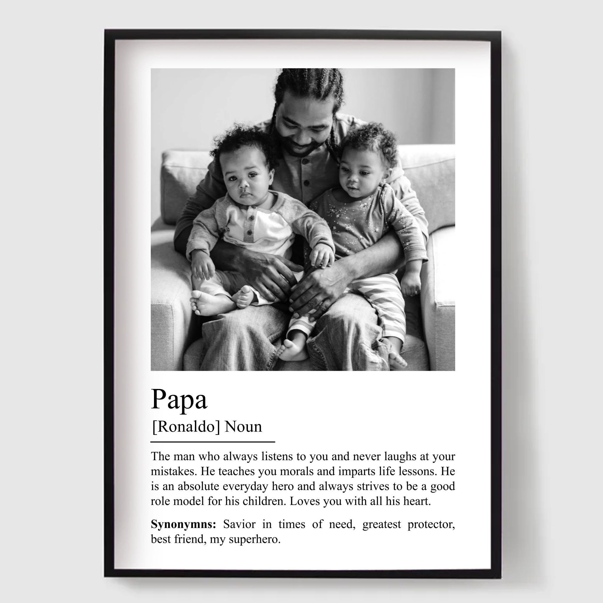 Personlig plakat - Papa definition