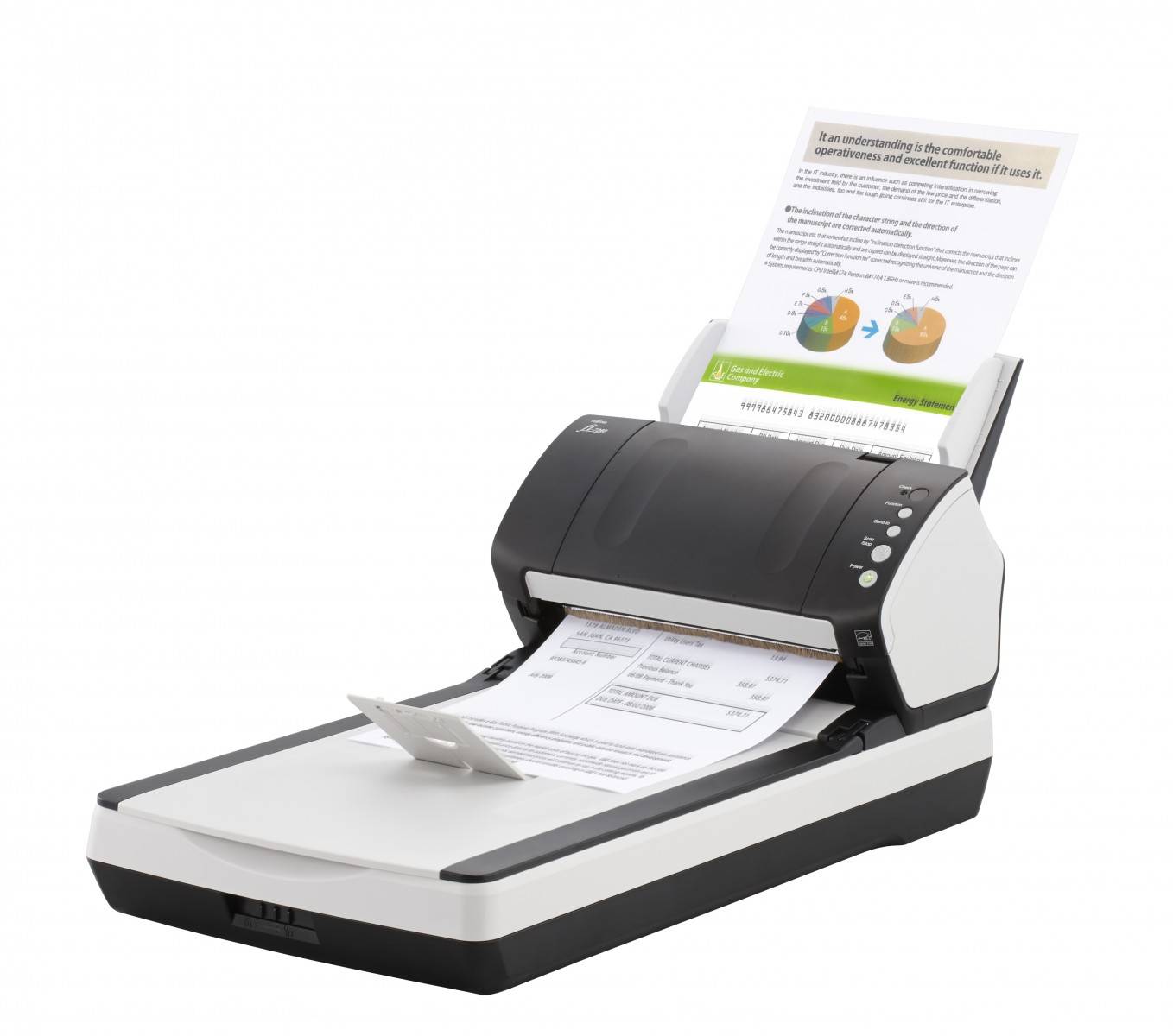 Fujitsu fi-7240 Flatbed & ADF scanner 600 x 600 DPI A4 Black, White