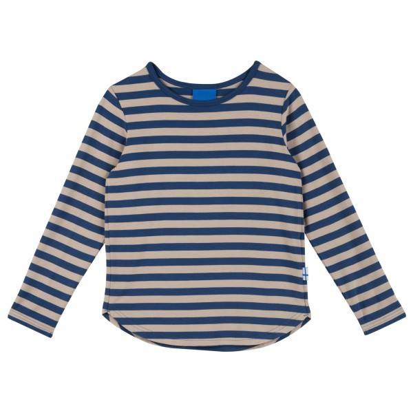 Finkid Kid's Merisilli Longsleeve Barn Storlek 120/130 Färg grå/blå
