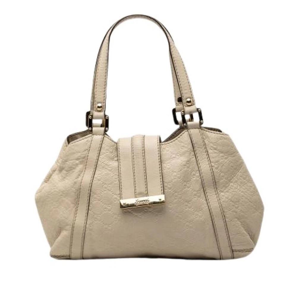 Gucci Vintage Pre-owned Damehåndtaske - Vintage - Dame - Beige - ONE SIZE - Læder