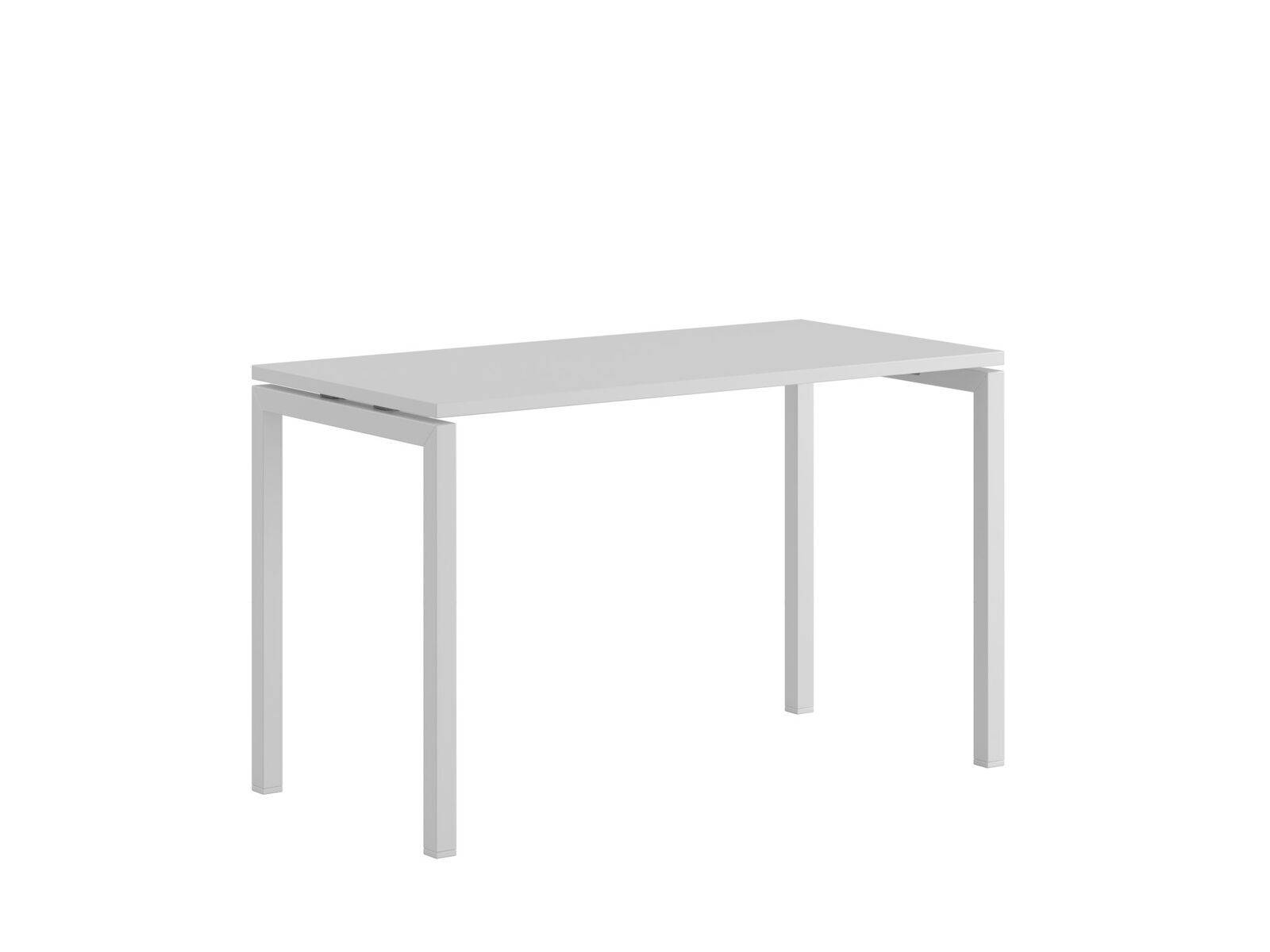 Luna U Bord 120x60cm - Hvid-hvid.