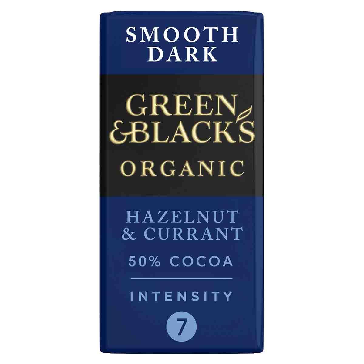 Green & Black's Organic Hazelnut & Currant 90g Dark Chocolate Bar