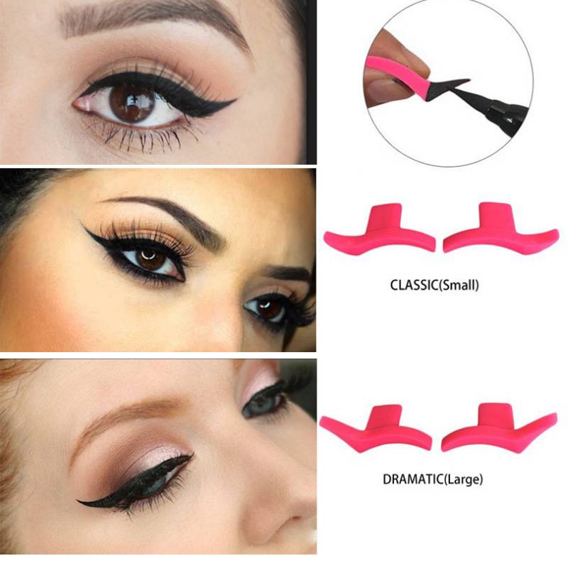 1 par eyeliner stämpel mall stencil modeller makeup vinge stil lätt att makeup ögonvinge - Dramatisk