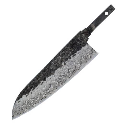 Knivklinge Køkkenkniv Damask Santoku -165 mm.