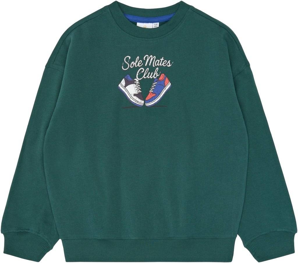 The New Tnvitalio OS Sweatshirt Str 110-116 cm/5-6 år - Grøn Sweatshirts Bomuld hos Magasin.