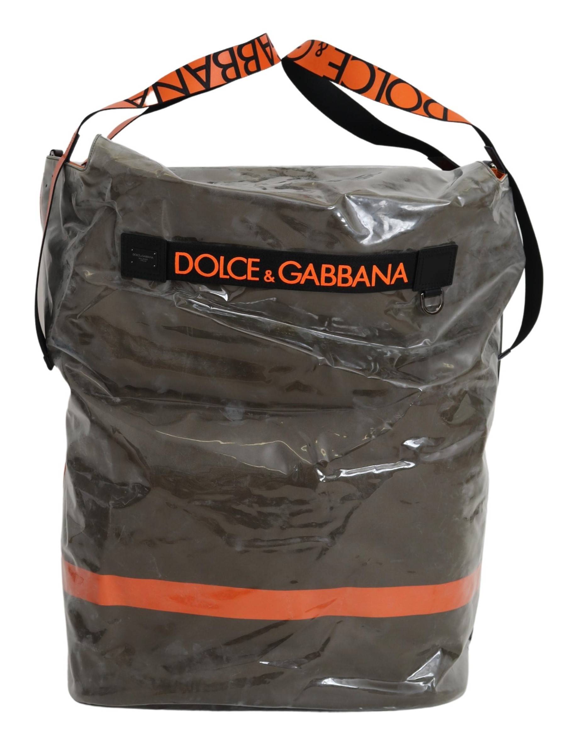 Dolce & Gabbana Bomull Herr Stort Grönt Shopping Tote Väska - Svart