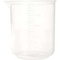 Rayher 34458000 måttbägare liten, volym 500 ml, 90 mm ø, 100 x 107 mm, med pip, utan handtag, plast, för blandning, mått, omrörning av kreativt material som färger, betong, harts, stabil