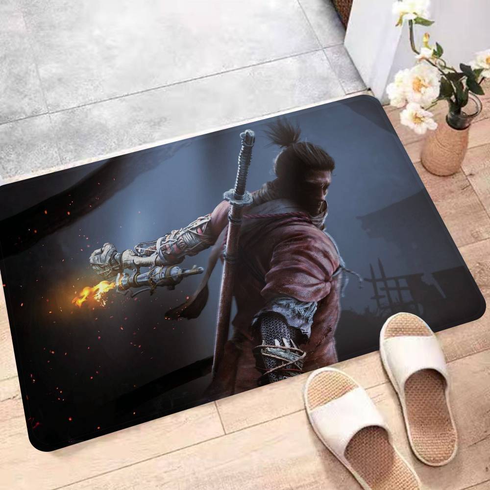 Sekiro Spel Shadows Die Twice Badmat Barnrum Sovrumsdekoration Balkong Halkskydds Dörrmatta Vardagsrum Alfombra 40x60 cm