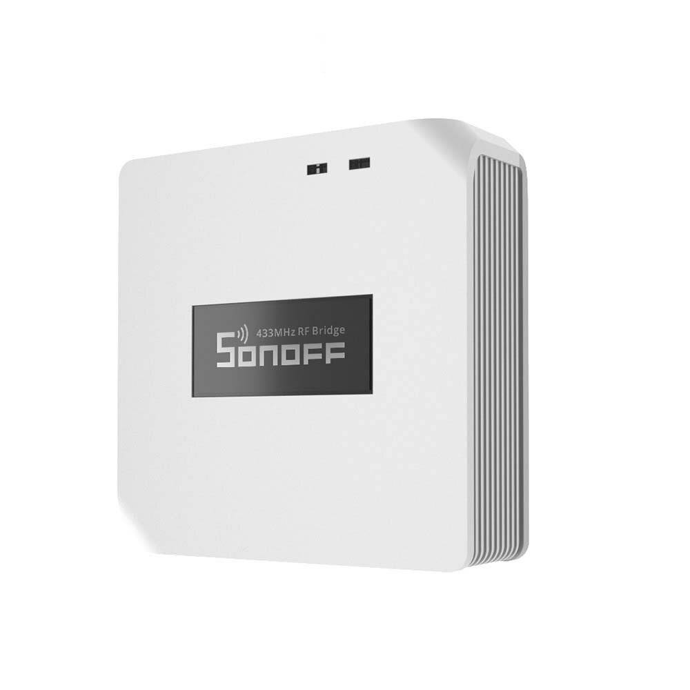SONOFF RF Bridge R2 433 MHz RF till WiFi Trådlös Gateway Smart Home Hub Säkerhetsfjärrkontroll Stöd för DW2-RF PIR3-RF-s