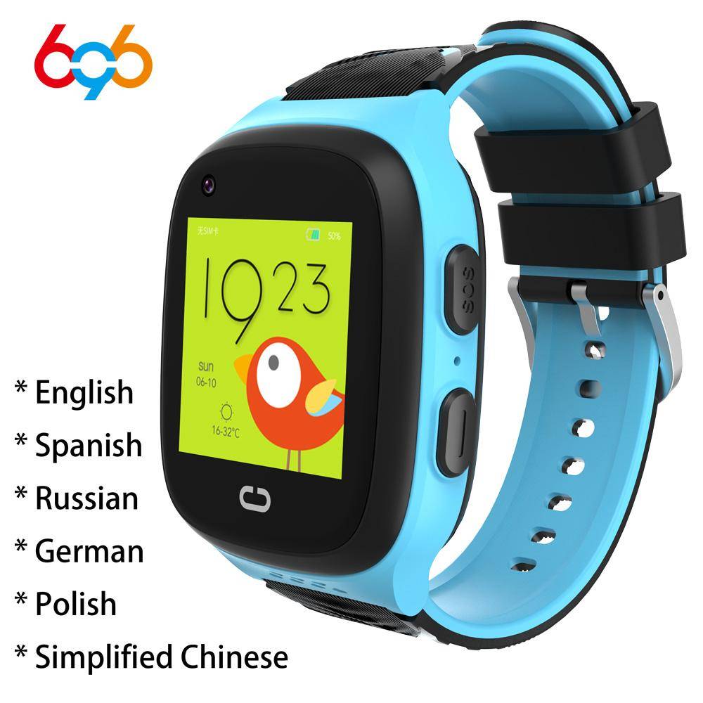 4g Kids Smart Watch Gps Wifi Videosamtal Med Ansiktslås Sos Tracker Plats Ip67 Vattentät Smart Watch Camer för barn English