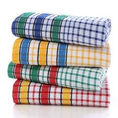 Stora kökshanddukar, 16 x 26 tum absorberande kökshanddukar, 1/4-pack färgglada te-/barhanddukar för diskning, torkning och hushållsartiklar - Multifärgad (Röd - 1 st,Grön - 1 st,Blå - 1 st,Fyradelat set,Gul - 1 st)