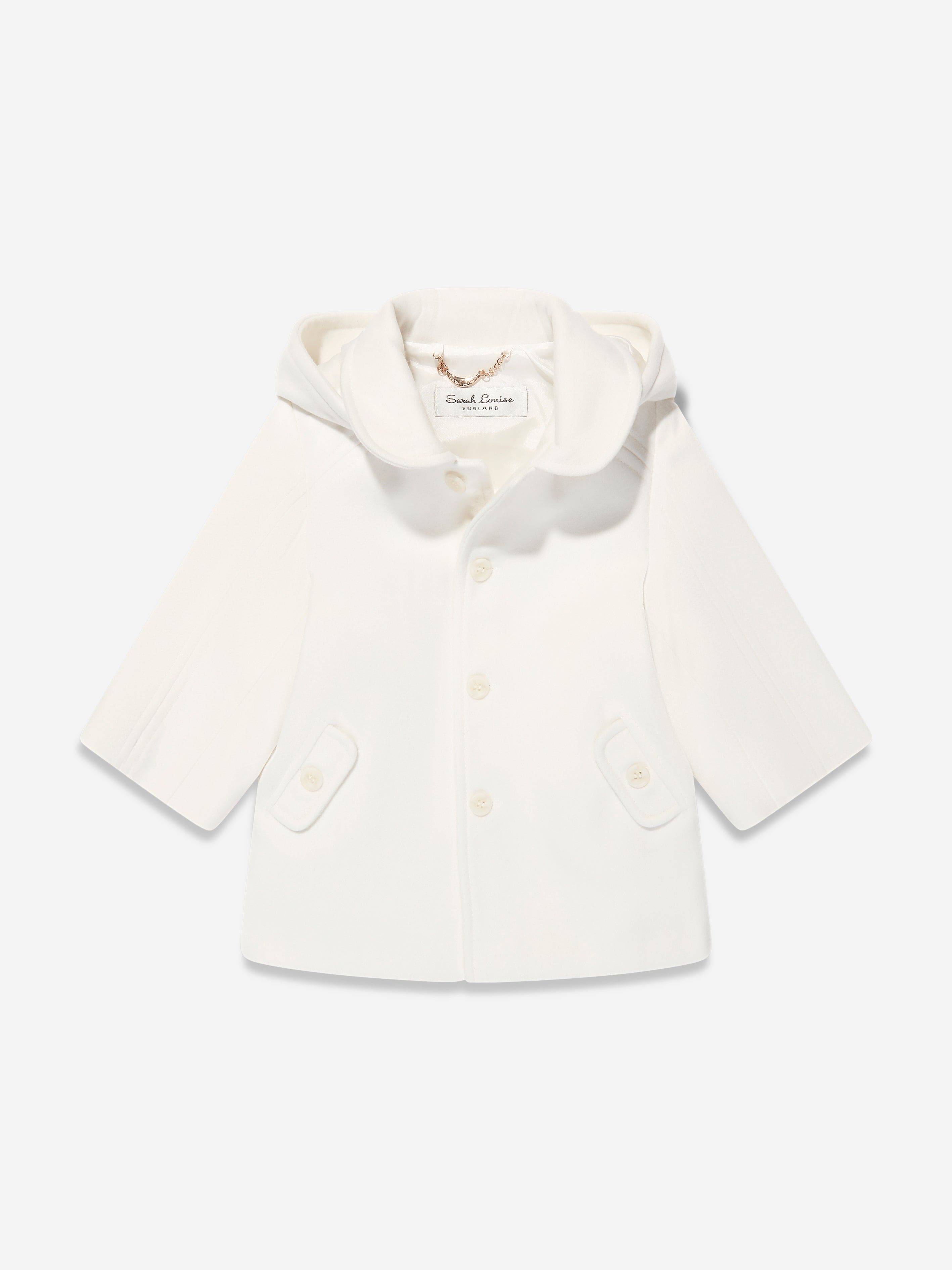 Sarah Louise Boys Hooded Coat in Ivory - Ivory / 4 Yrs (4 Yrs)