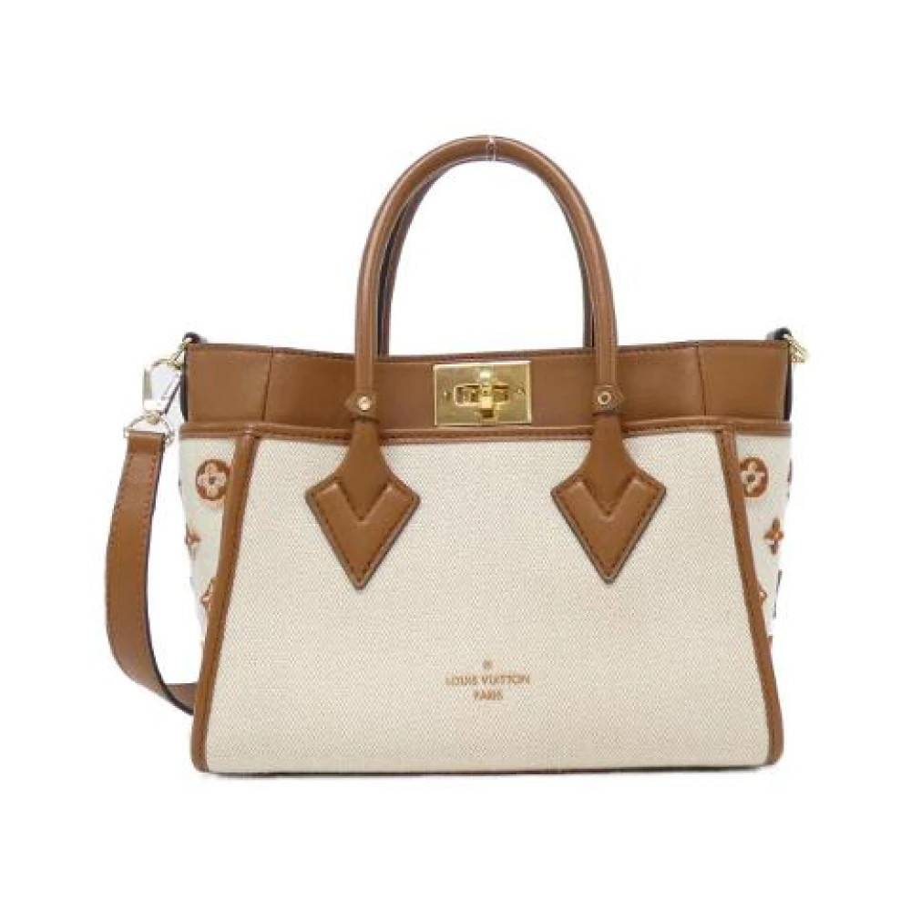 Louis Vuitton Vintage Pre-owned Vintage Canvas Håndtaske - Vintage - Dame - Beige - ONE SIZE - Tyl
