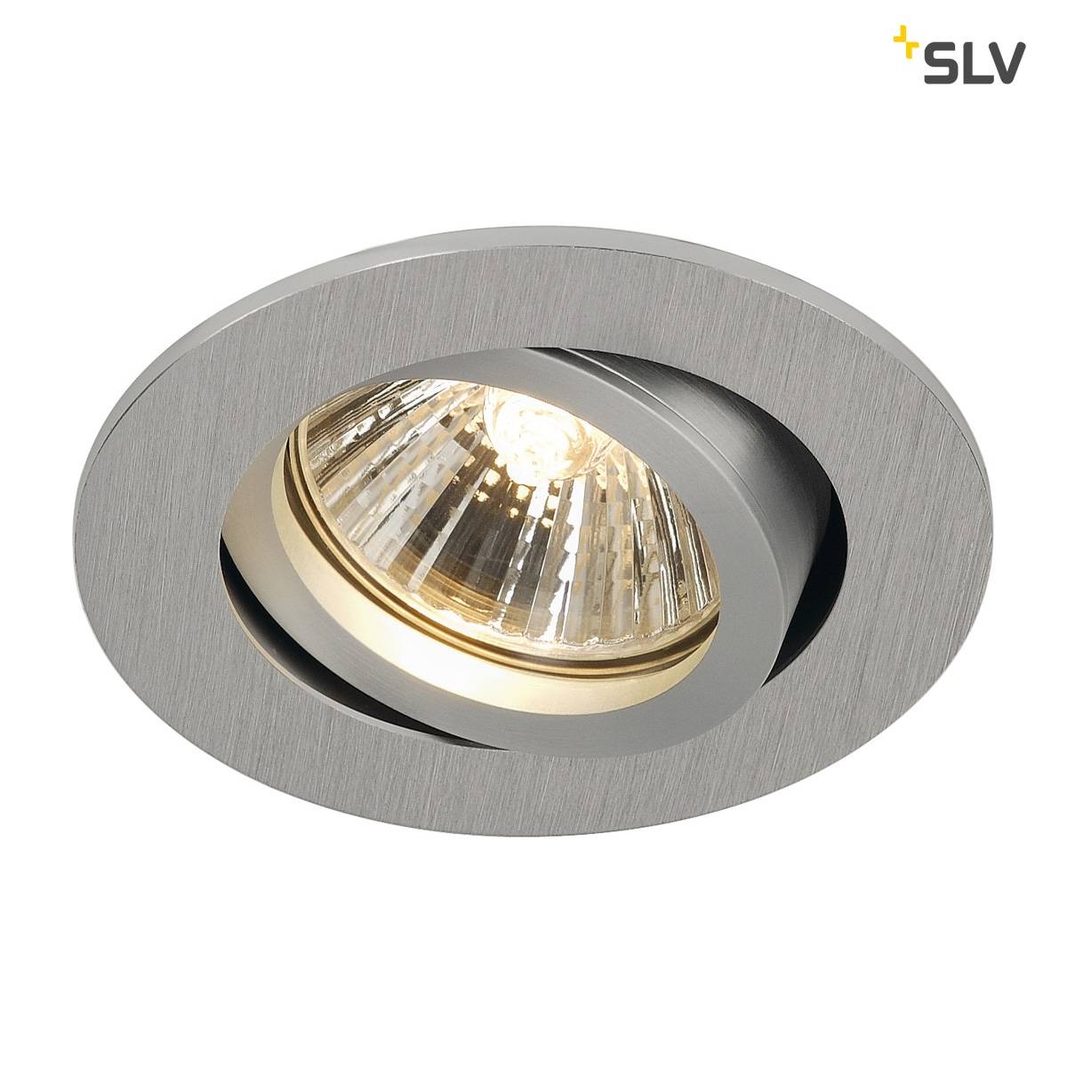SLV New Tria 68 Round Downlight Borstad Aluminium