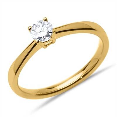 Forlovelsesring i 14 kt. Guld med Diamant - 0,25 ct.