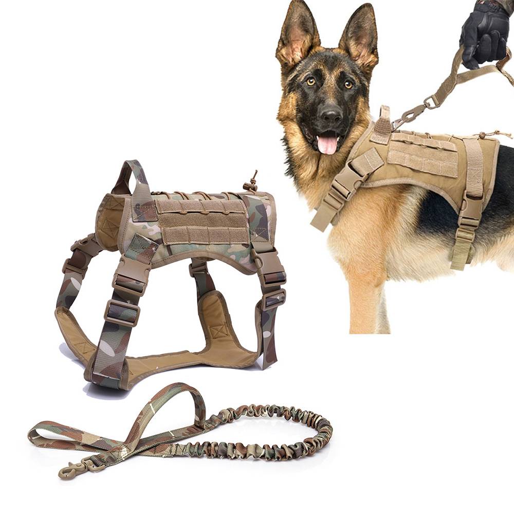 K9 Training Vest Dog Harness And Leash Set Walking Hunting Tactical Dog Harnesses For Small Medium Big Dogs