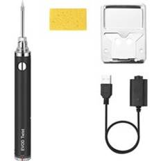 5v 15w batteridriven lödkolv, med usb uppladdningsbar lödkolv, justerbar spänningslödkolv - Svart