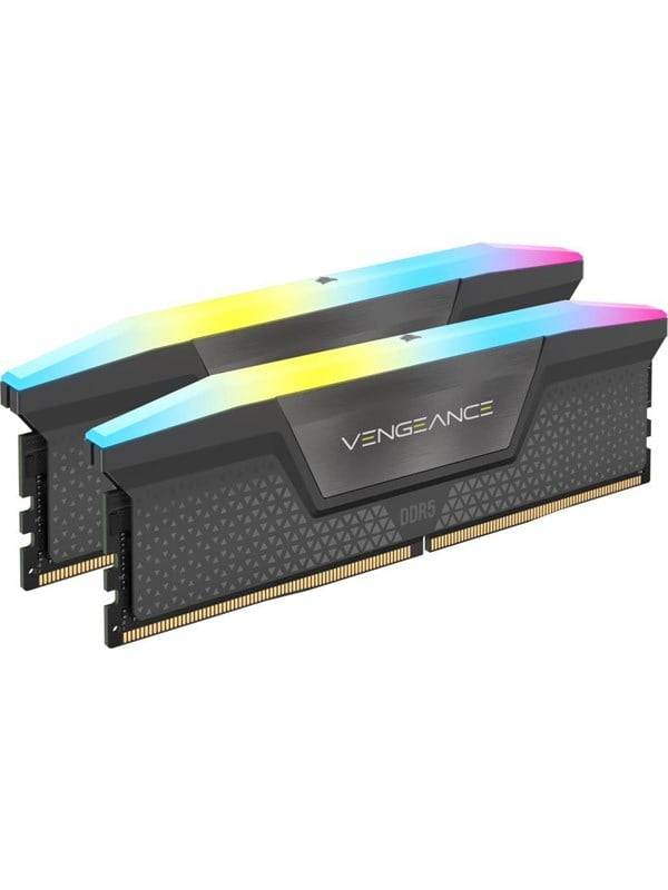 Corsair Vengeance RGB DDR5-6000 - 32GB - CL28 - Dual Channel (2 pcs) - AMD EXPO & Intel XMP - Grå med RGB