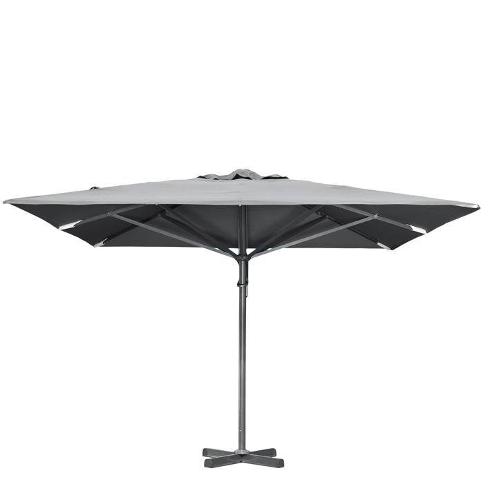 Markedsparasol Lux 4x4 m, Grå