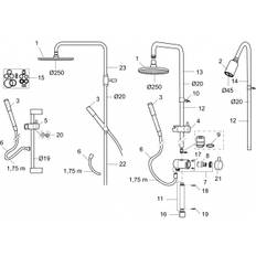 Reservdelar Mora One Shower system,Gliddel, takdusch