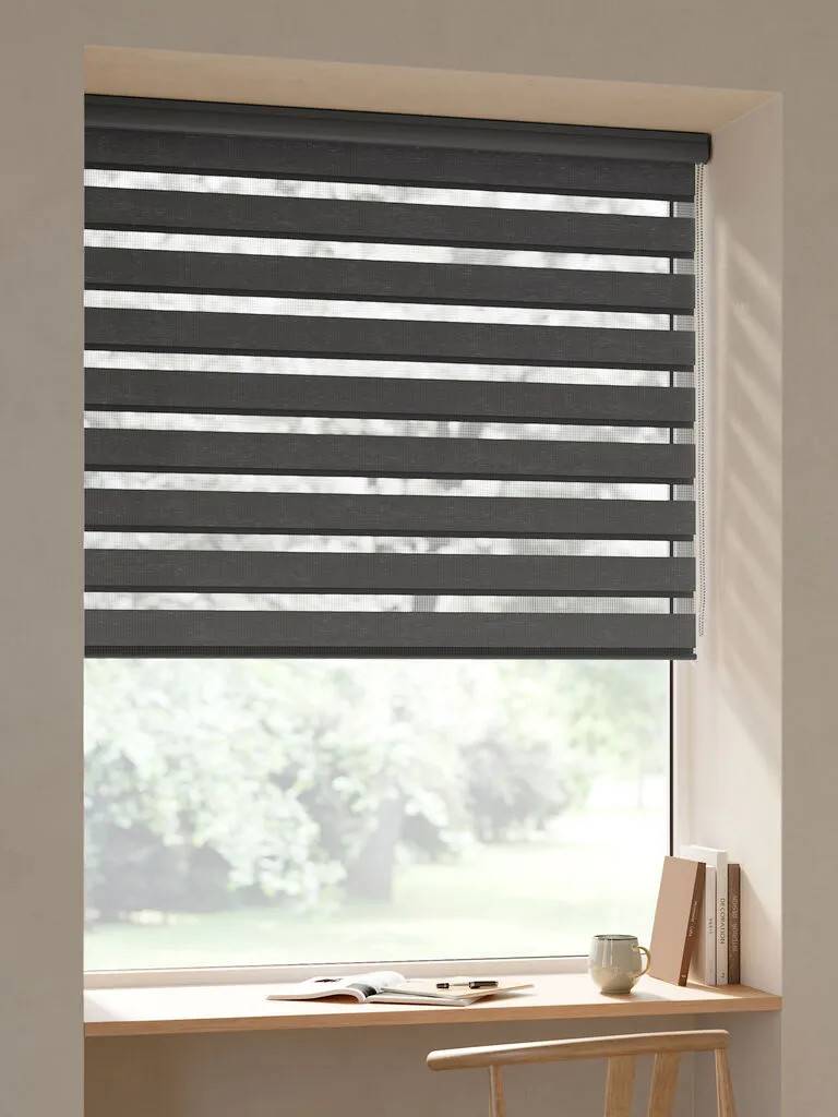 ALSTEN Rullegardin Duo ALSTEN 140x180cm m/kassette grå