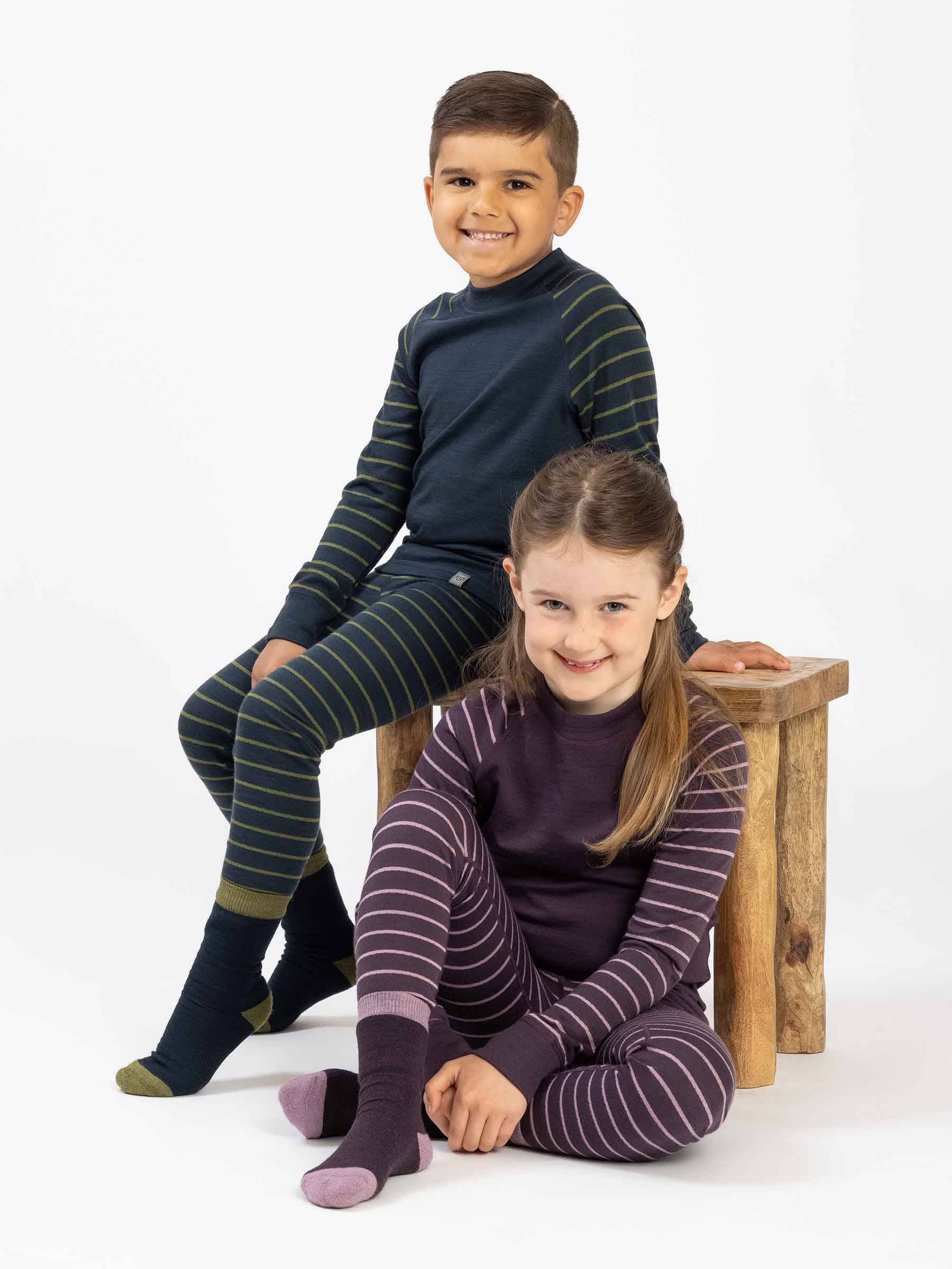 Saxby Merino Warm Set Kids - Lila (100)