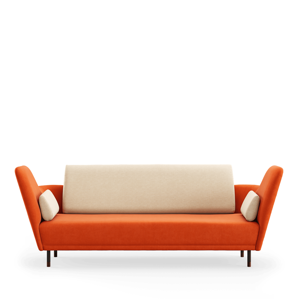 57 sofa, valnød af Finn Juhl Watercolour - Pumpkin Spice / Soft Linen - Jacobsen Plus