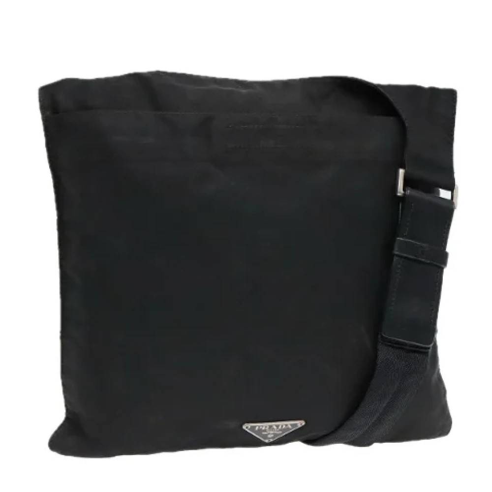 Prada Vintage Pre-owned Vintage Nylon Skuldertaske - Vintage - Dame - Sort - ONE SIZE - Uld
