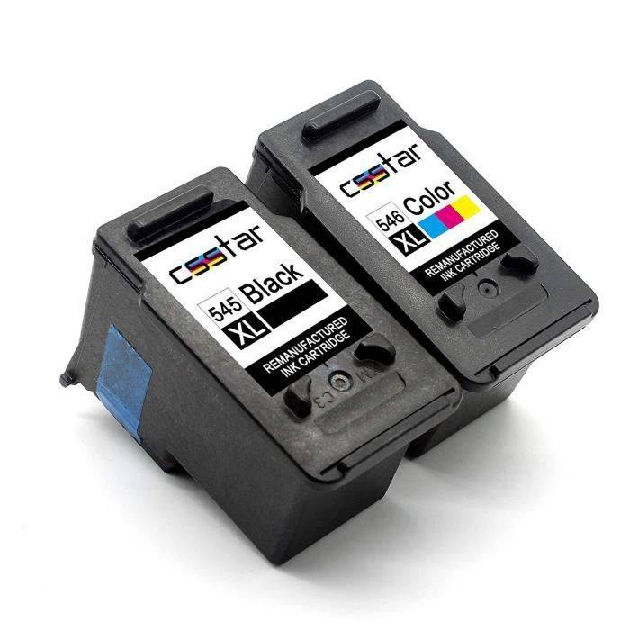 CSSTAR Remanufactured Cartouche d'encre Compatible Replacement pour Canon PG-545XL CL-546XL for Pixma MG2550S MG2950 MG2450 MG3050 M