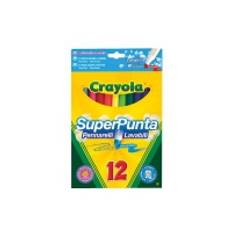 Crayola Super Tips - Markør - assorterede farver (pakke med 12)