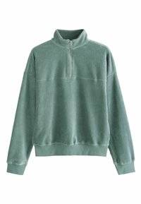 SOFT TOUCH ZIP UP NECK - Sweatshirt - sage green