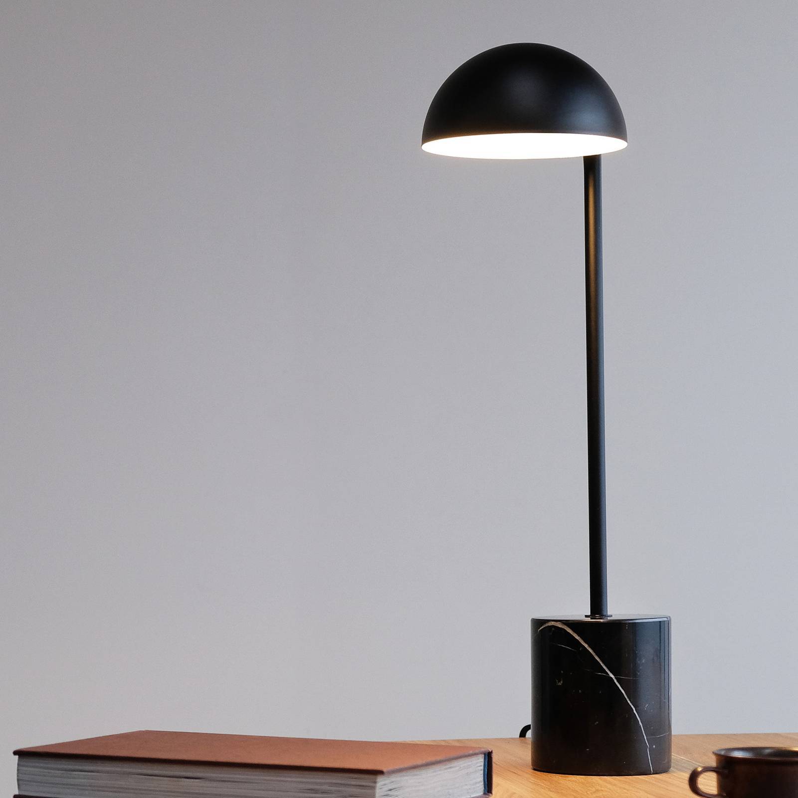 Dyberg Larsen Bordslampa Marble, Svart, Vardagsrum / matsal, Sten, Skandinavisk, Bordslampa