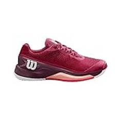 Wilson Rush Pro 4.0 Clay, Sneaker Dam, Beet Red White Tropisk Peach, 34 1/3 EU