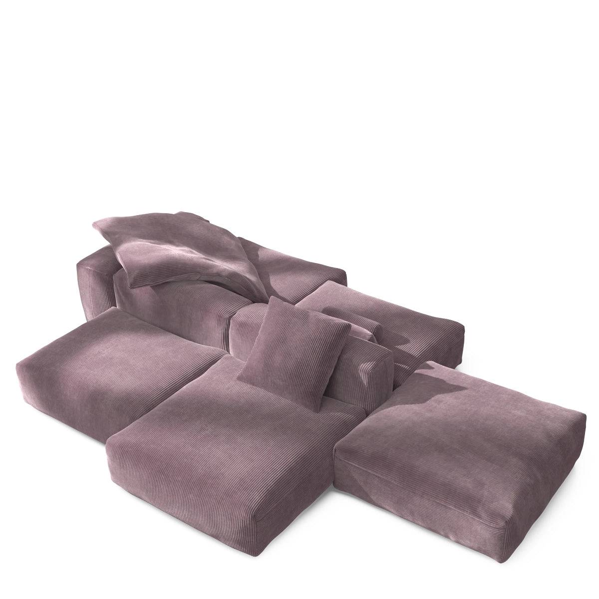 Vetsak Sofa - Sofa Set 09 - Cord Velour - Blossom