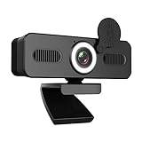 YIWENG 1080P HD webbkamera dator webbkamera med mikrofon USB PC webbkamera 120-graders vidvinkel med fyllning gratis enhet för inspelning av samtal
