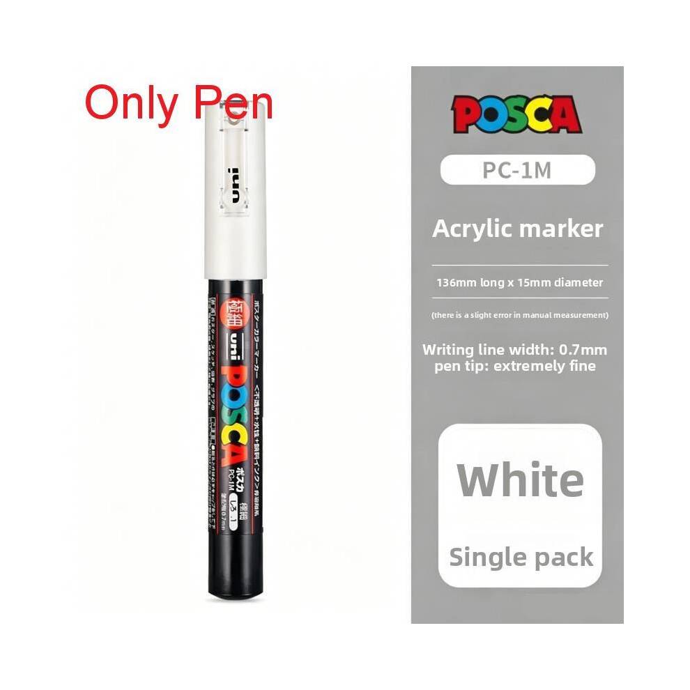 (White)Mitsubishi Posca Markers With Wide Color Range For Art Projects And Home Decor
