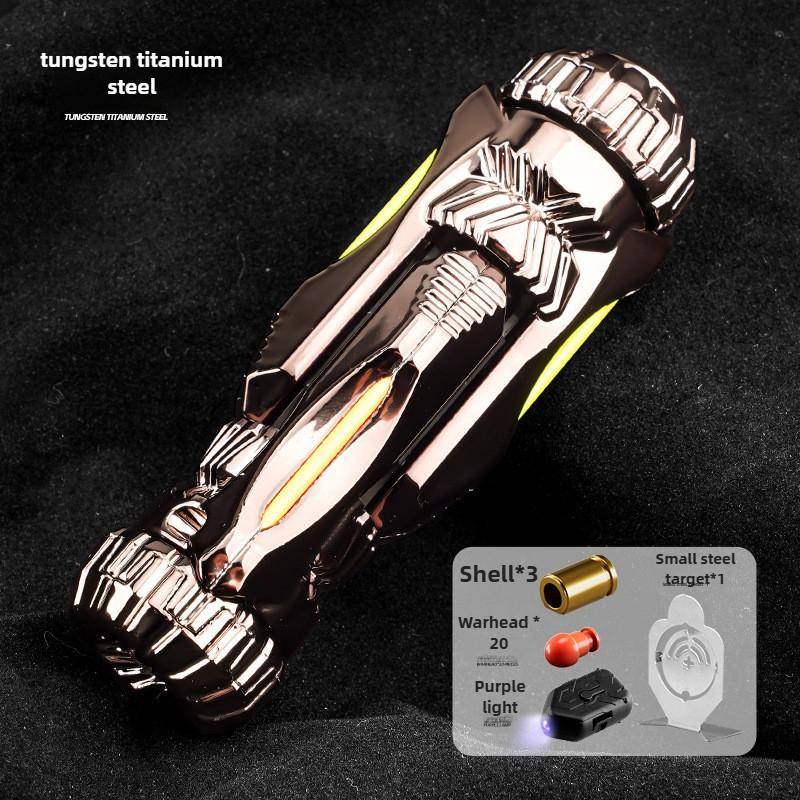 Enknapps Eldutskjutningskatapult Legering Mini Leksakspistol med Mål 20 Plastkulor Fidget Spinner Stresslindrande Leksak Presenter till Pojkar