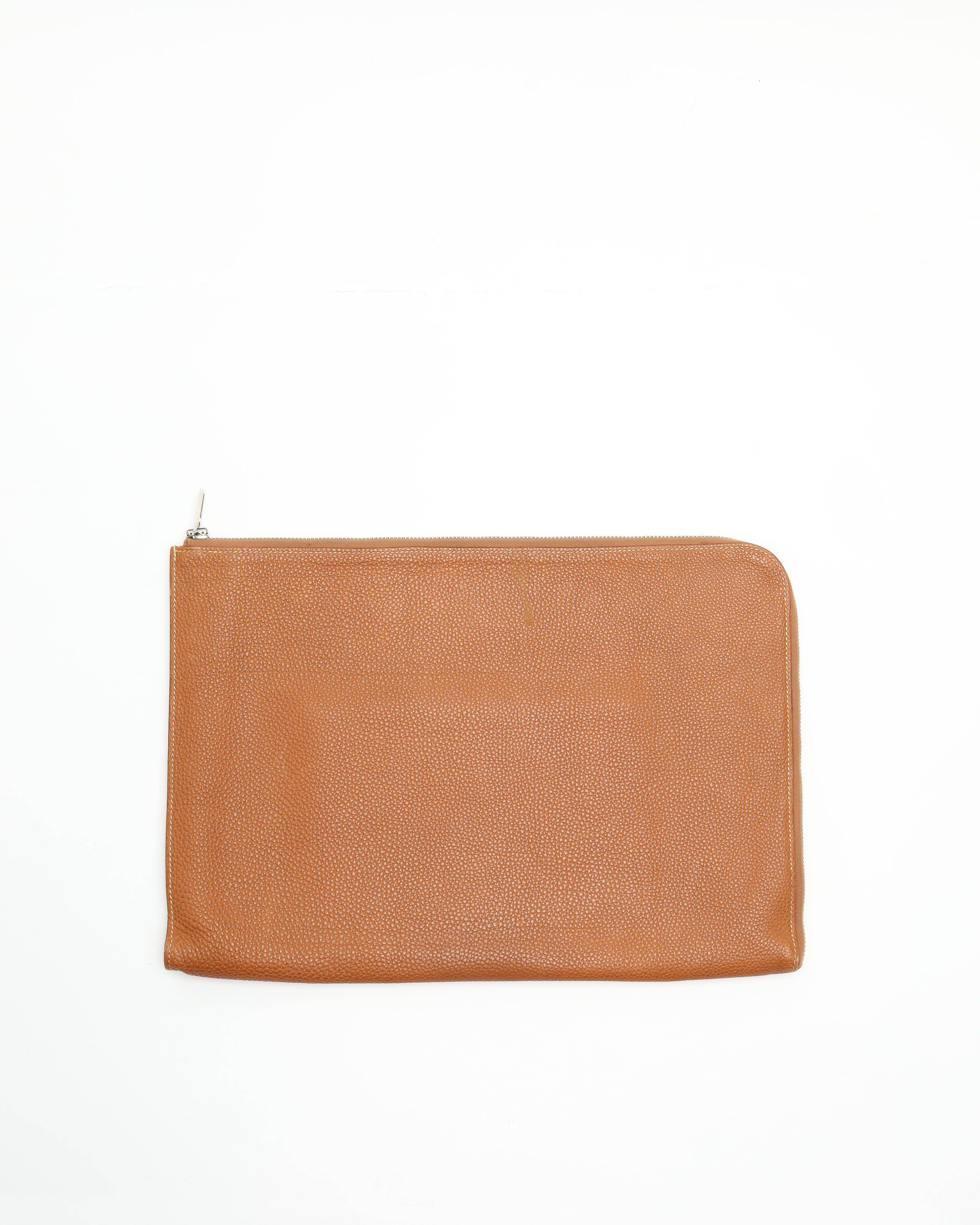 Hermès Barenia Faubourg Laptop Case, size 15-Inch - Brown (One Size)