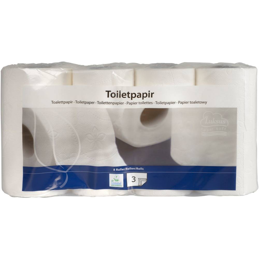 MILJÔMÄRKT TOALETTPAPPER - 64 RULLAR - 3 LAGS