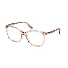 Tom Ford FT6089-B 045 Blåa-Light Block 54 Bruna Glasögon (Endast Båge) Kvinna