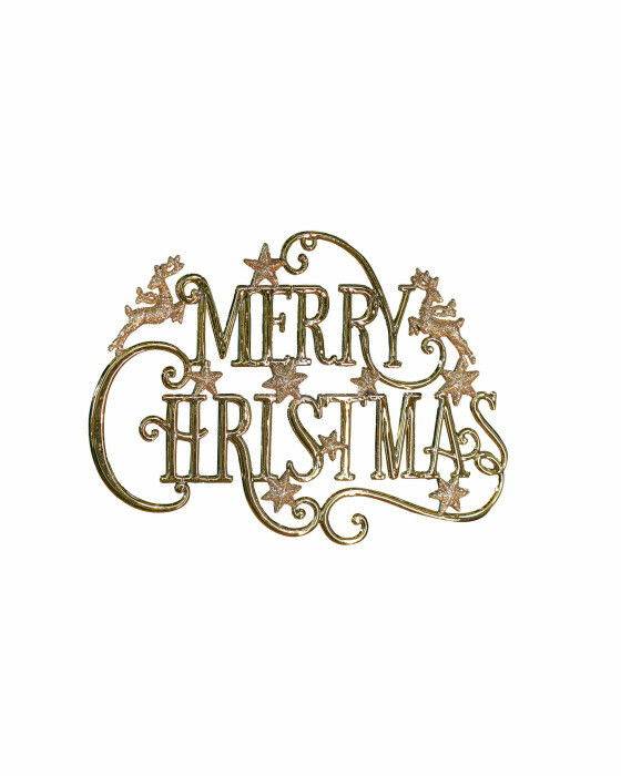 Newport Merry Christmas julgransdekoration guld 13cm - Guld (B: 13 cm)