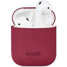 HoldIt Bæredygtigt AirPod-etui | Apple AirPods 1./2. Gen | Rød fløjl