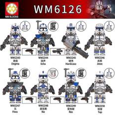 8 stk. Legion Clone Trooper Hær Sæt Mini Captain Rex Jesse Og Echo Star Captain Rex 501st Clone Troo[HK]