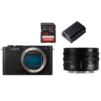 Panasonic Lumix DC-S9 + S 18-40mm f/4.5-6.3 + DMW-BLK 22 battery + SanDisk 128 GB  black