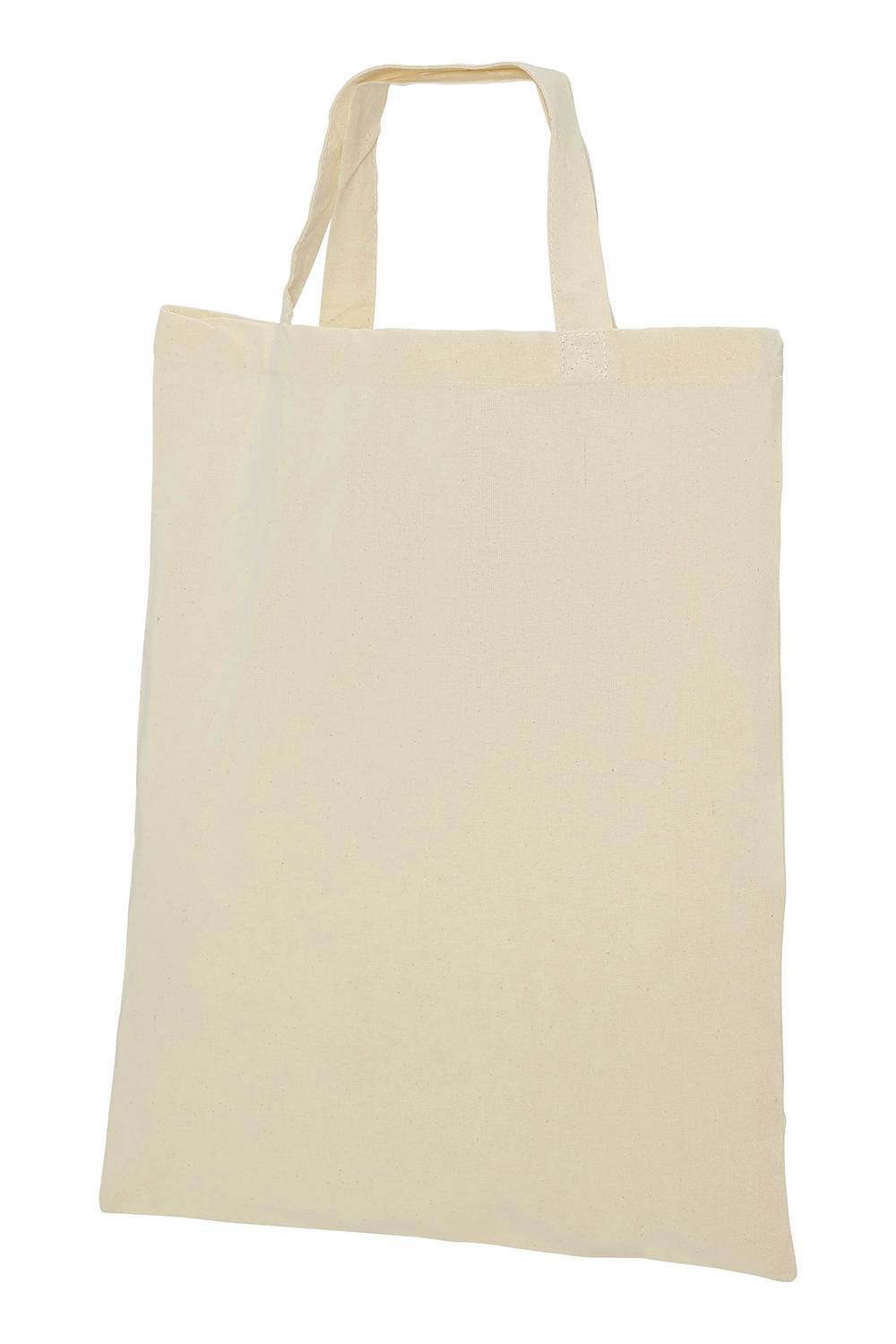 Flat mulepose med kort håndtag – 38 x 42 cm - Raw.