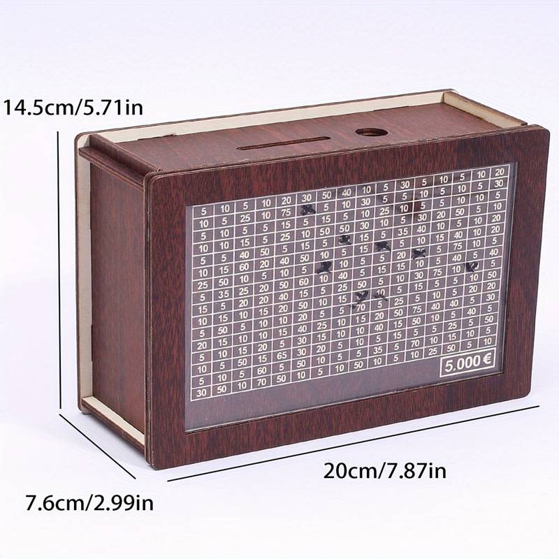 Wooden Piggy Bank Money Saving Box with Counter
